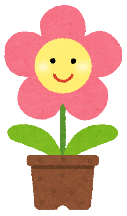 無料イラスト かわいいフリー素材集 いろいろな鉢植の花のキャラクター