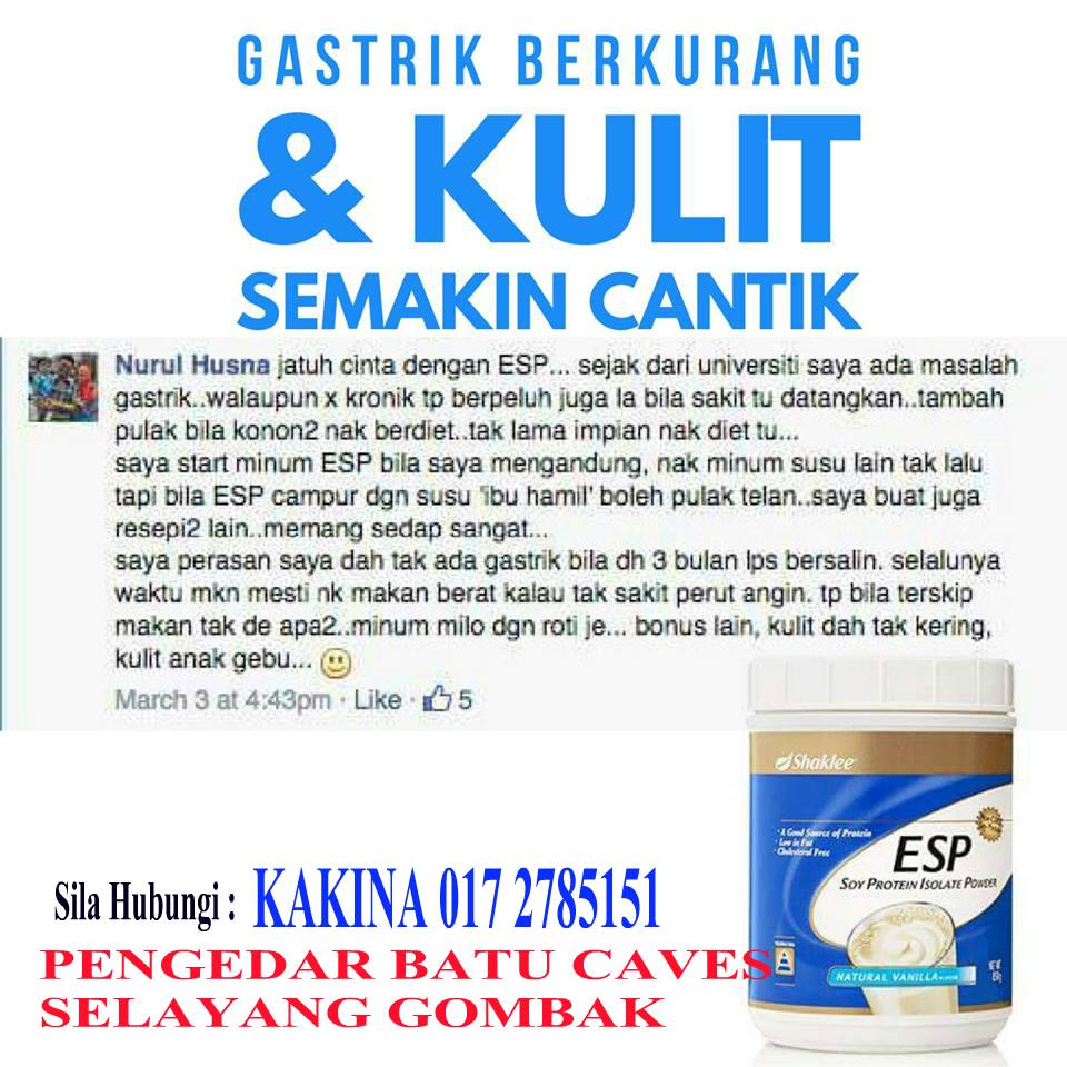 Cergas Sihat Vitamin Semulajadi Selamat: ESP SHAKLEE UNTUK 