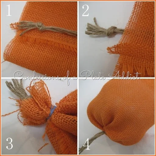 CONFESSIONS OF A PLATE ADDICT Easy Burlap Pumpkins tutorial 1