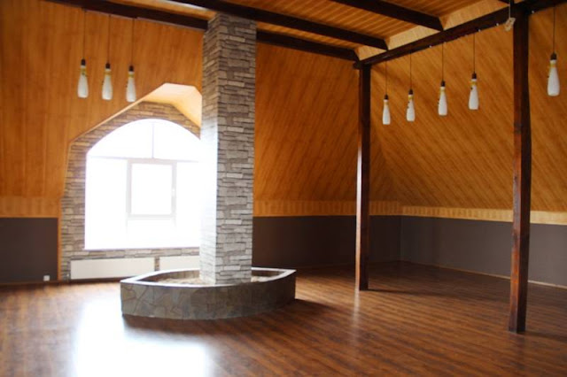 Living room in the attic