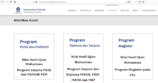 Cek Nilai UT  Pendas dan Non Pendas 2019 2 