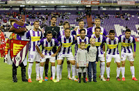 REAL VALLADOLID C. F. - Valladolid, España - Temporada 2014-15 - Carmona, Dani Hernández, Álvaro Rubio, Chus Herrero y Samuel; Lluis Sastre, Peña, Jorge Hernández, Guille Andrés, Dani Vega y Omar Ramos - REAL VALLADOLID C. F. 2 (Guille Andrés y Samuel), GIRONA F. C. 0 - 15/10/2014 - Copa del Rey, 2ª eliminatoria - Valladolid, estadio José Zorrilla - El Valladolid sigue adelante en la Copa