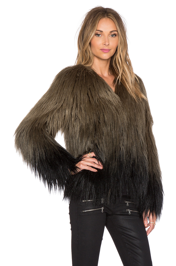 Brown Faux Fur Jacket