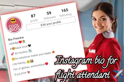 Instagram bio for Flight Attendant