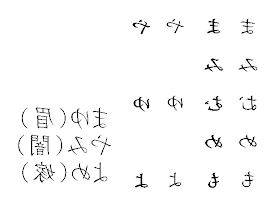 左文字のすすめ メモ ノート 実線 ひらがな ま行 や行