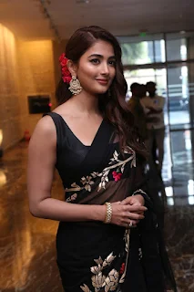 Pooja Hegde Saree Stills at Acharya Movie Press MeetPooja Hegde Saree Stills at Acharya Movie Press Meet