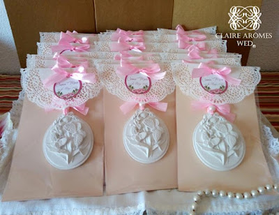 detalles para invitados ceramica parfumada