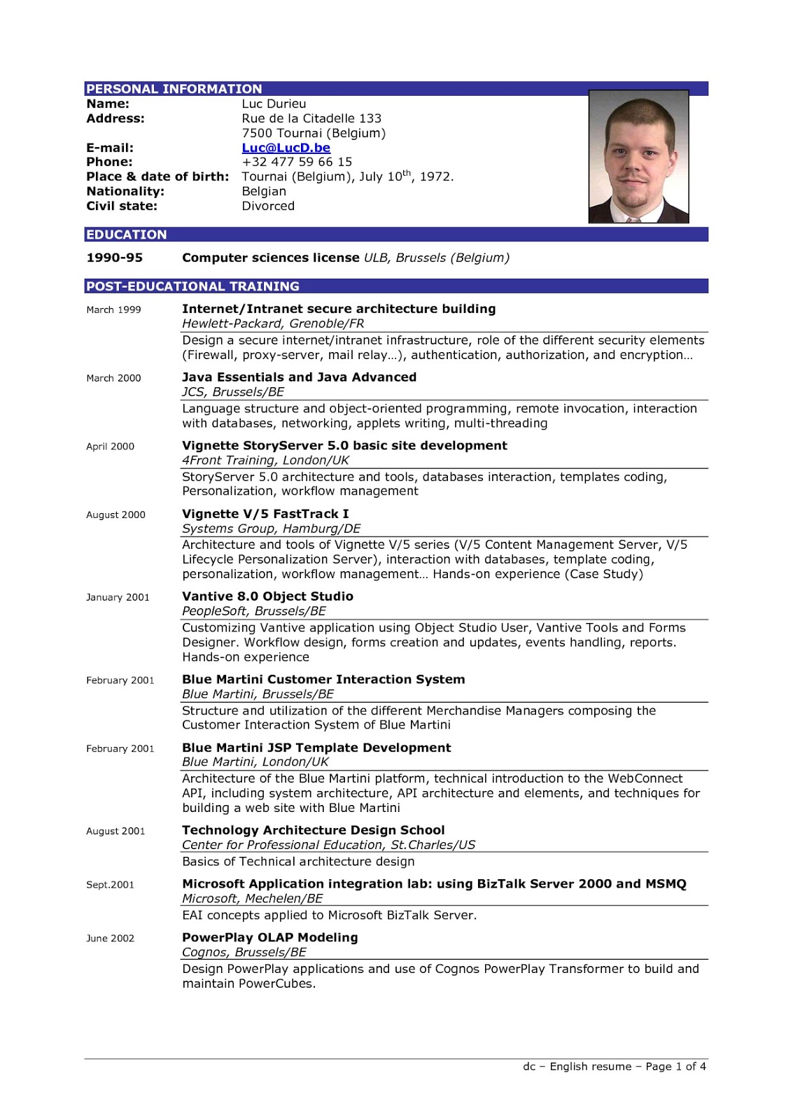 Excellent Resume Sample | Sample Resumes