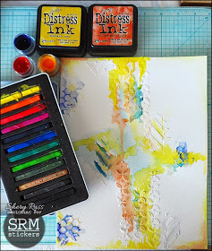SRM Stickers Blog - My Girl Mixed Media Layout by Shery - #mixed media #layout #doilies#borders #stickers #baby #girl