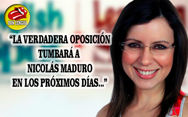 Carla Angola anuncia nuevamente que la verdadera oposición tumbará a Maduro en muy pronto