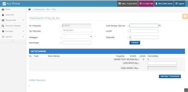 Download Aplikasi Penjualan dan Persediaan barang [POS 