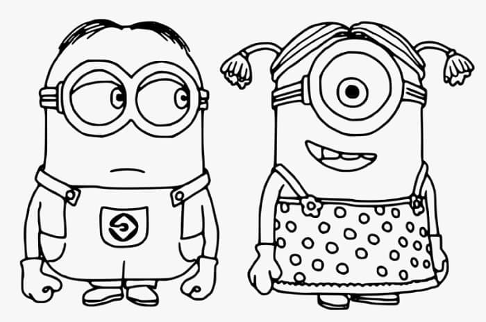 gambar mewarnai minion