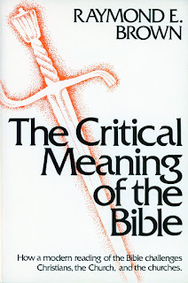 the cover of Raymond E. Brown's book, The Critcal Meaning of the Bible