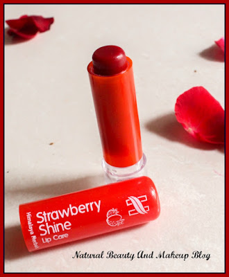 Himalaya Herbals Strawberry Shine Lip Balm - Review , FOTD together with Swatches on Blog