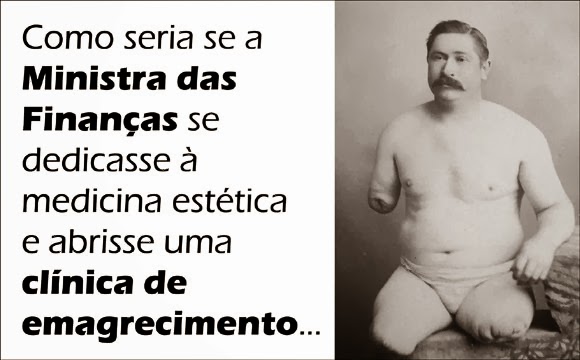 Como seria se a Ministra das Finanças se dedicasse à medicina estética e abrisse uma clínica de emagrecimento... (homem com as duas pernas e um braço amputados)