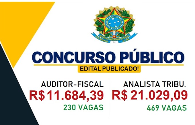 Edital Publicado: Aberto Concurso Público Federal com salários até R$ 21.029,09. Saiba Mais