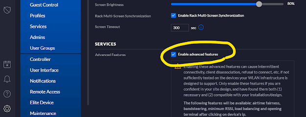 Unifi Advanced Features