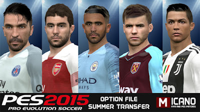 PES 2015 Next Season Patch 2019 Season 2018/2019 Option File 11/07/2018