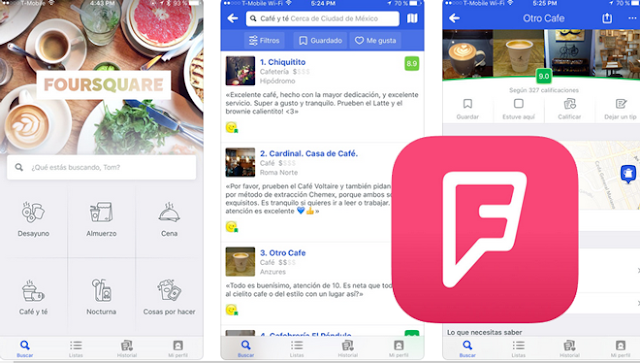 Foursquare app: encuentra geniales lugares para comer