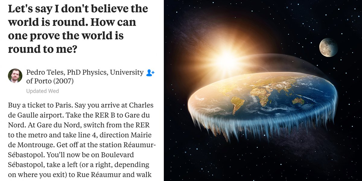 A Physics Professor Dismissed A Flat Earther By Using Simple Math