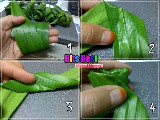 Bits Best Tutorial Cara Gubah Daun Pandan Menjadi Bunga  Ros