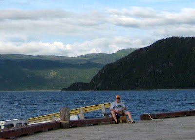 David and Amy at Woody Point on Bonne Bay inside Gros Morne National Park Newfoundland