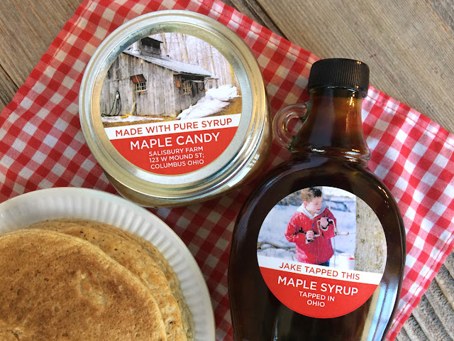 Custom Provide Your Own Photo Maple Syrup jar labels