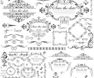 Design your wedding invitations with free download vector graphics