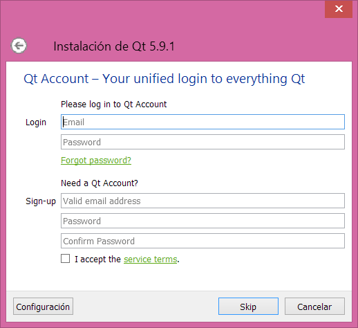 Cuenta Qt Framework