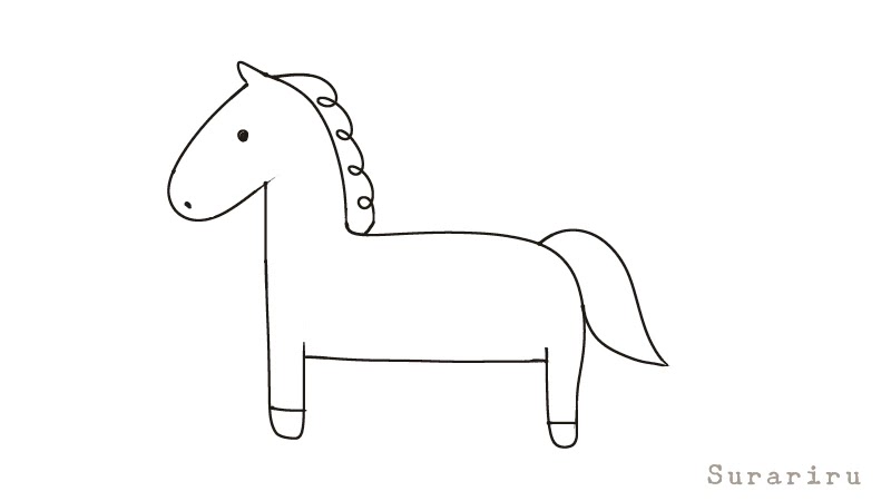 簡単にそれっぽく見える馬の描き方 動物イラスト 遠北ほのかのイラストサイト 簡単にそれっぽく見える馬の描き方 動物イラスト 遠北ほのかのイラストサイト