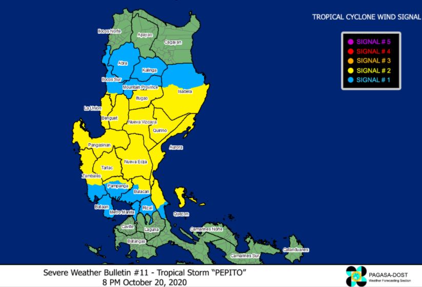 'Bagyong Pepito' endangers Aurora Province - PAGASA