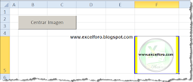 VBA: Centrar una imagen en el interior de una celda de Excel.