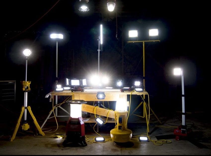 LED Work Light; Used To Temporarily Illuminate The Working Area At A Residential Premise Or A Commercial And Industrial Workplace