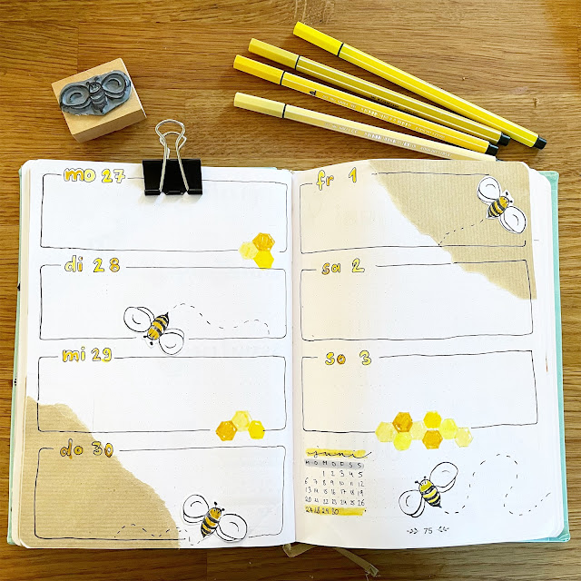 Bullet journal bee theme
