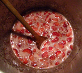 Boiling Strawberry Jam with Lots of Foam