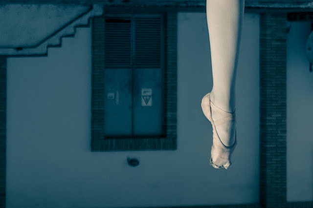 beautiful ballerina's leg