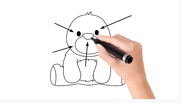 How to draw a bear for kids.