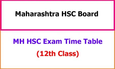 MH HSC Exam Time Table 2024