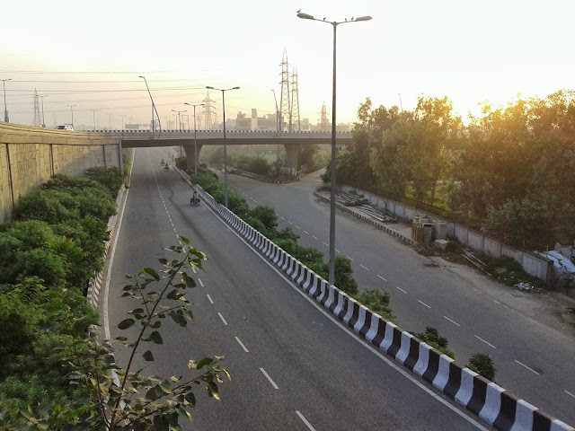 Maqbara Paik at Mukarba Chowk flyover near New Delhi