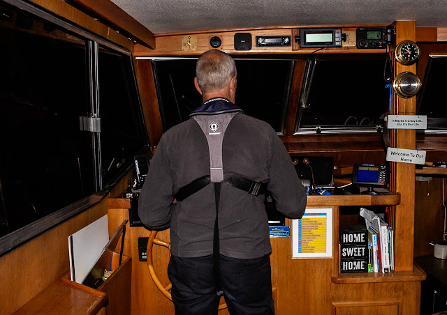 Photo of Phil steering Ravensdale back to Maryport