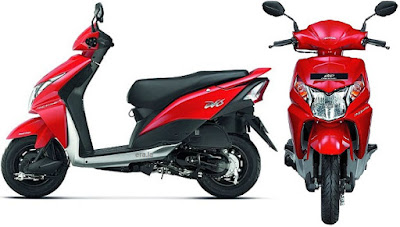 New Honda Dio Red side front view image