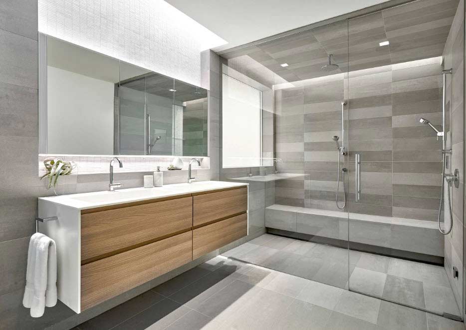 Contemporary bathroom  tiles  design ideas  and trends 2019 