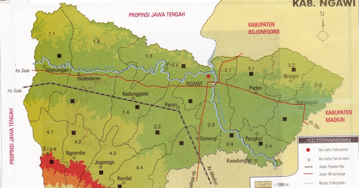Peta Kabupaten Ngawi