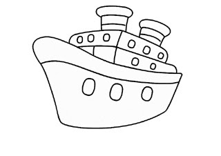 Mewarnai gambar kapal