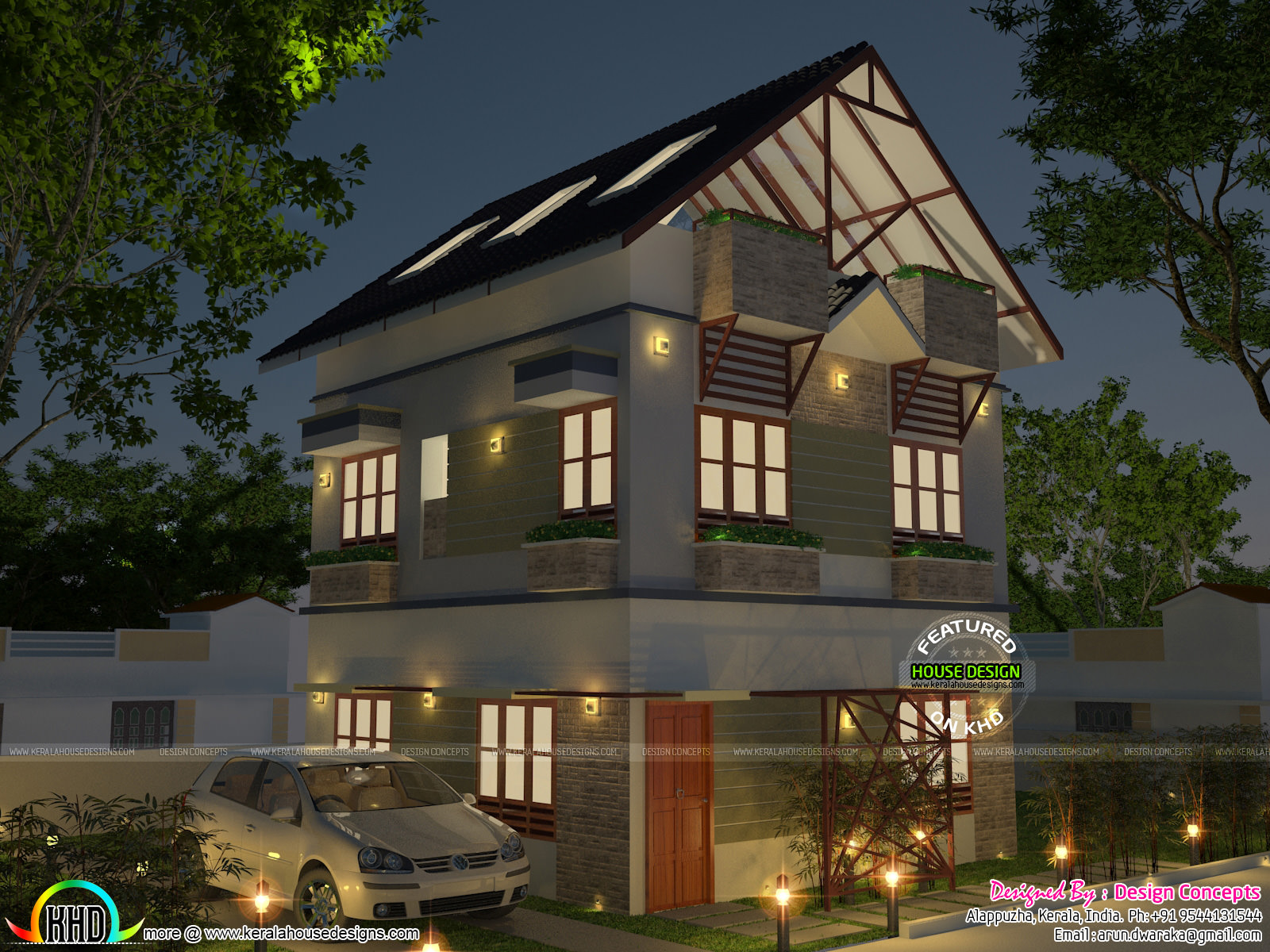  House  plan  for 2 cent  Kerala home  design and floor plans 