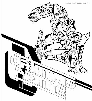 Transformers Coloring Pages Optimus Prime