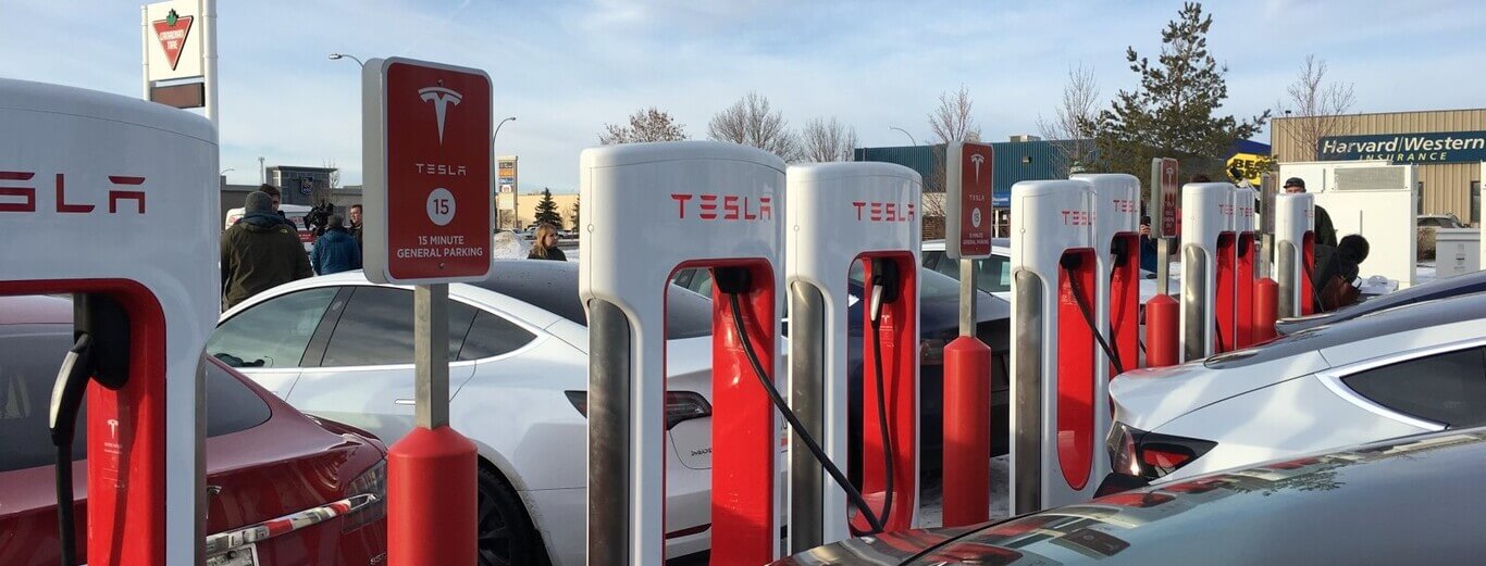 Tesla superchargers