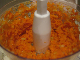 food processor with carrots