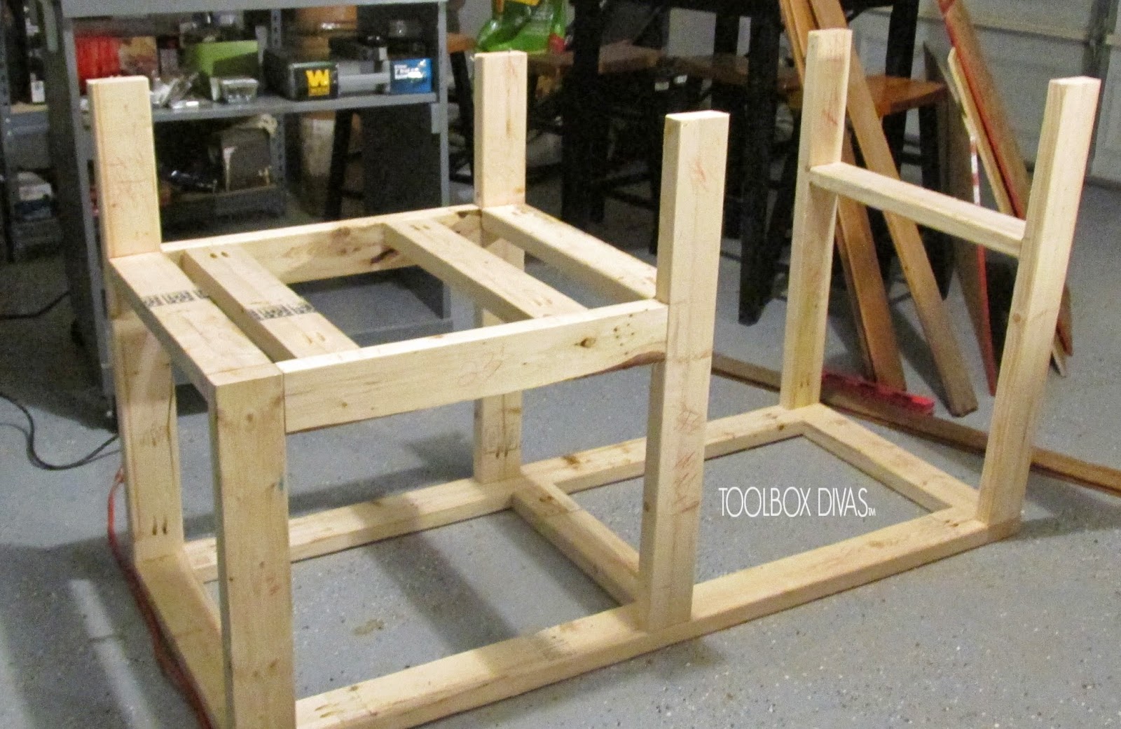 Table Saw Workbench with Wood Storage | ToolBox Divas