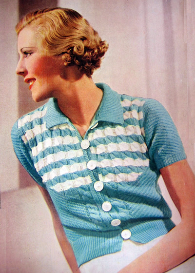 The Vintage Pattern Files: Free 1930's Knitting Pattern - Pretty Summer Woolly